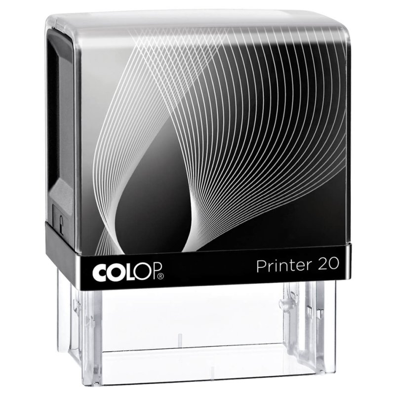 COLOP timbre texte Printer 20, 4 lignes, avec bon, blanc
