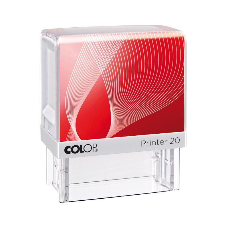 COLOP timbre texte Printer 20, 4 lignes, avec bon, blanc