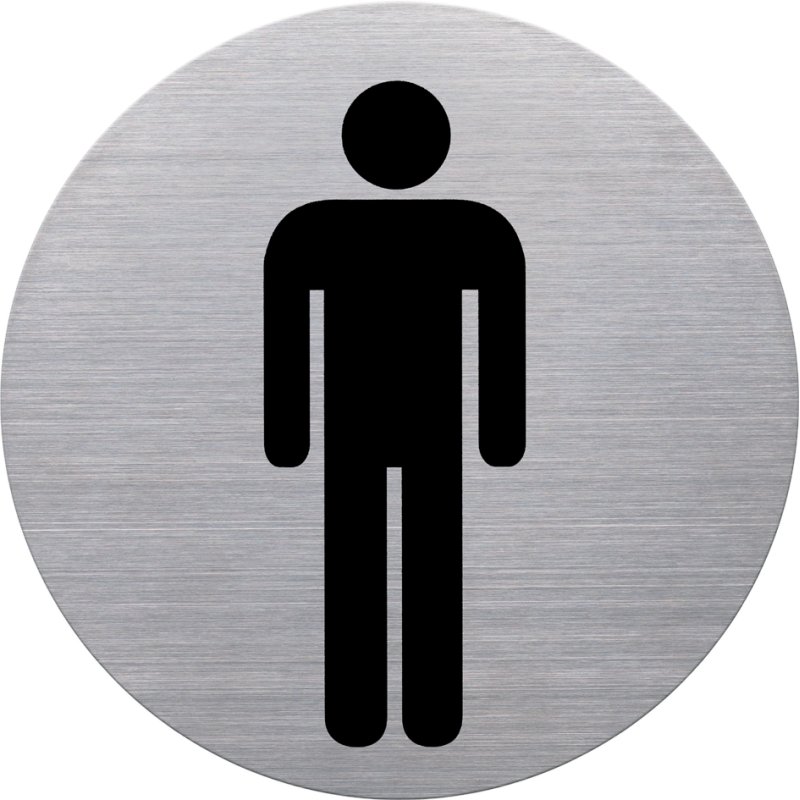 helit pictogramme WC handicapés, rond, argent, 115 mm