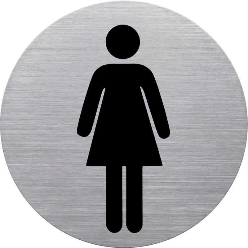 helit pictogramme WC handicapés, rond, argent, 115 mm