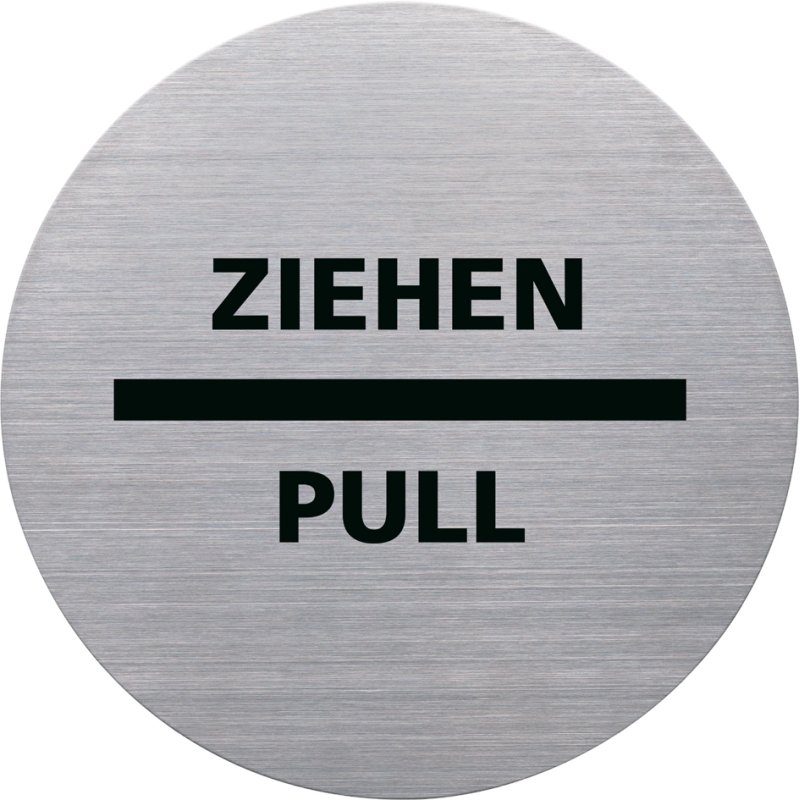helit drukknopsticker DRUKKEN, rond, zilverkleurig, 115 mm