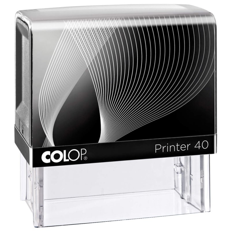 COLOP text stamp Printer 40, 6-line, self-inking, 23×59 mm
