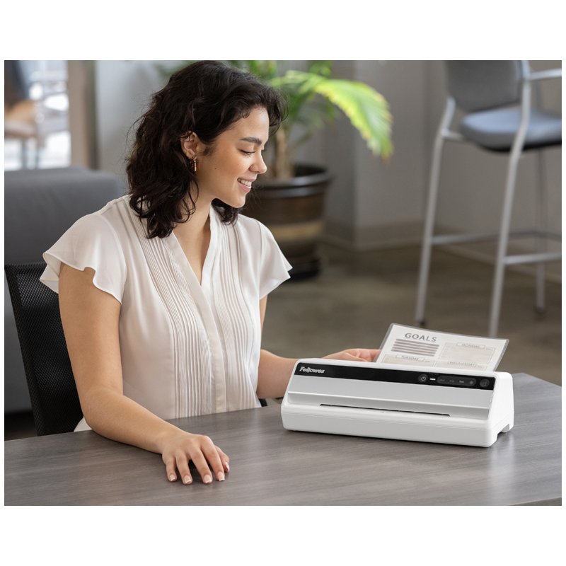 Fellowes machine à plastifier Saturn, A4, blanc/gris, 160-250 micron