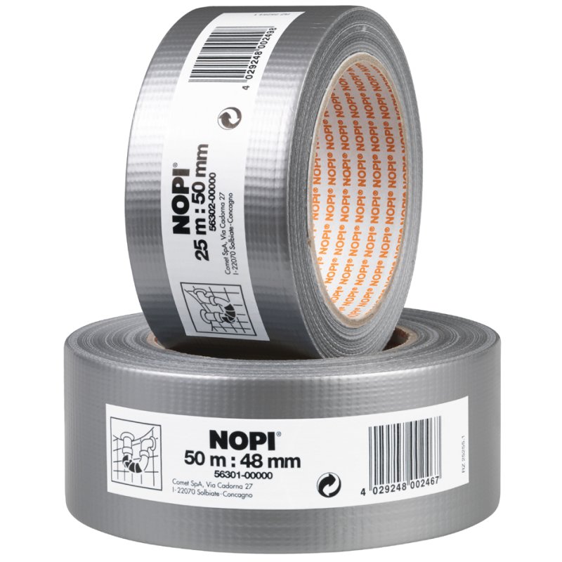 NOPI reparatietape, zilver, 50 mm × 25 m