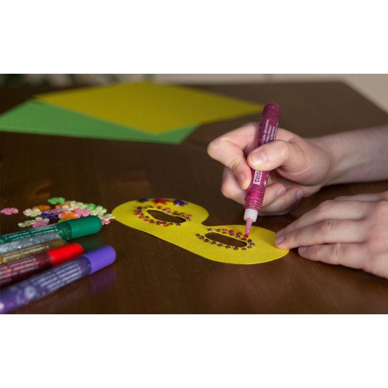 tesa glitter glue Glitter decoration, Candy Colors, 6 × 10 g