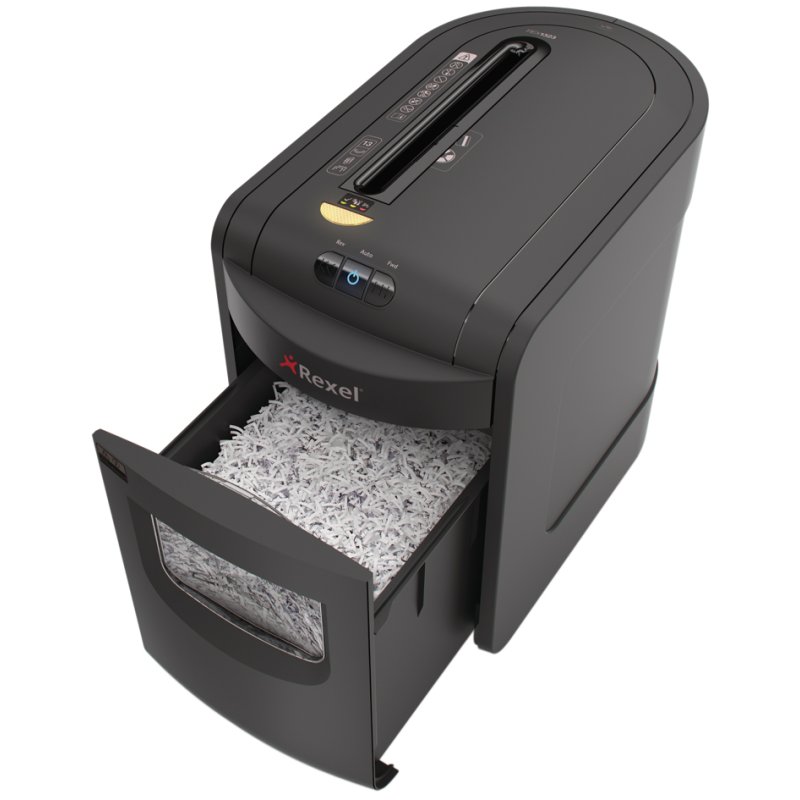 Rexel paper shredder Mercury REX1323, black, cross-cut 4×40 mm, security level P-4, 23 litres