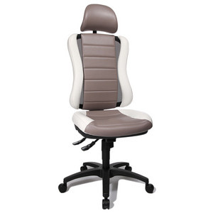 Topstar draaistoel Head Point RS, wit/grijs, lendenwirbelsteun, XXL-zitting