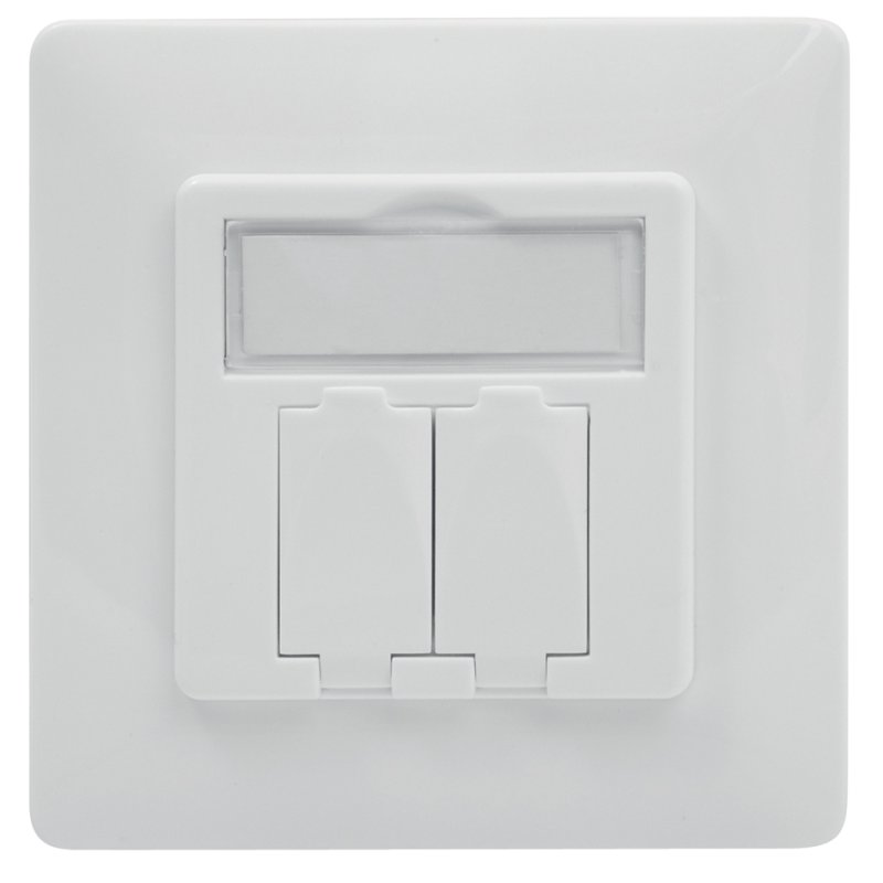 DIGITUS cordon de gestion pour modules Keystone, 2 compartiments, blanc neige