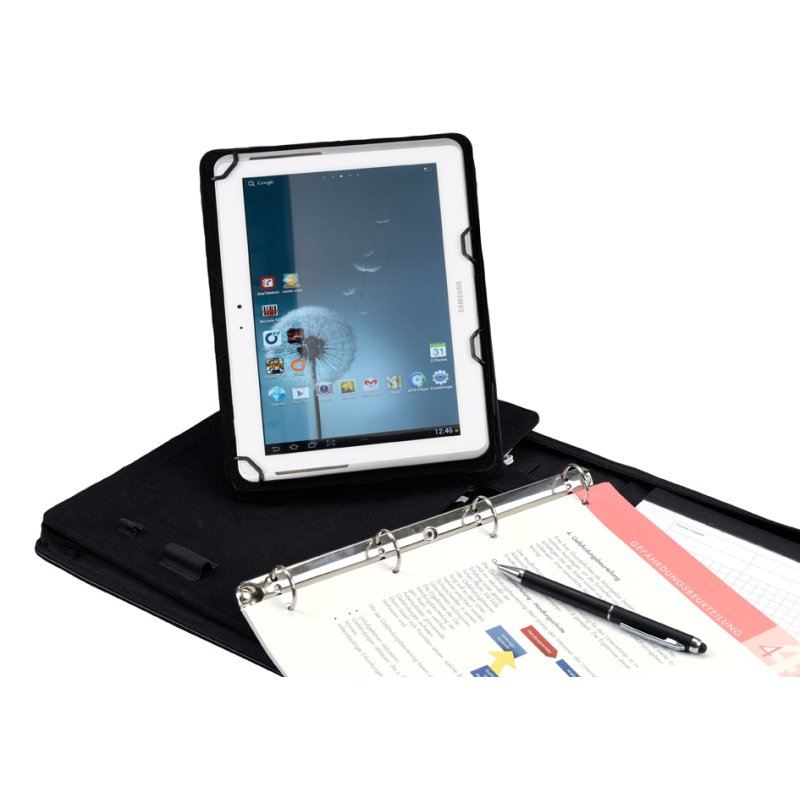 Alassio tablet organizer IMPERIA, A4, zwart, kunstleer