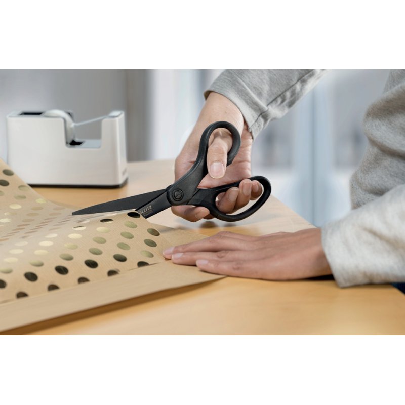 LEITZ ciseaux titane anti-adhésif, pointus, 205 mm, noir