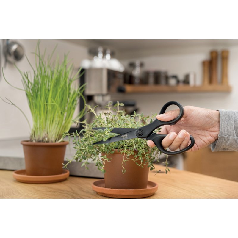 LEITZ ciseaux titane anti-adhésif, pointus, 205 mm, noir