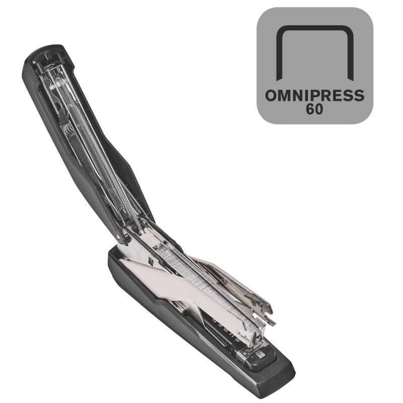 Rapid Supreme Omnipress SO60 stapler, black/grey, 60 sheets