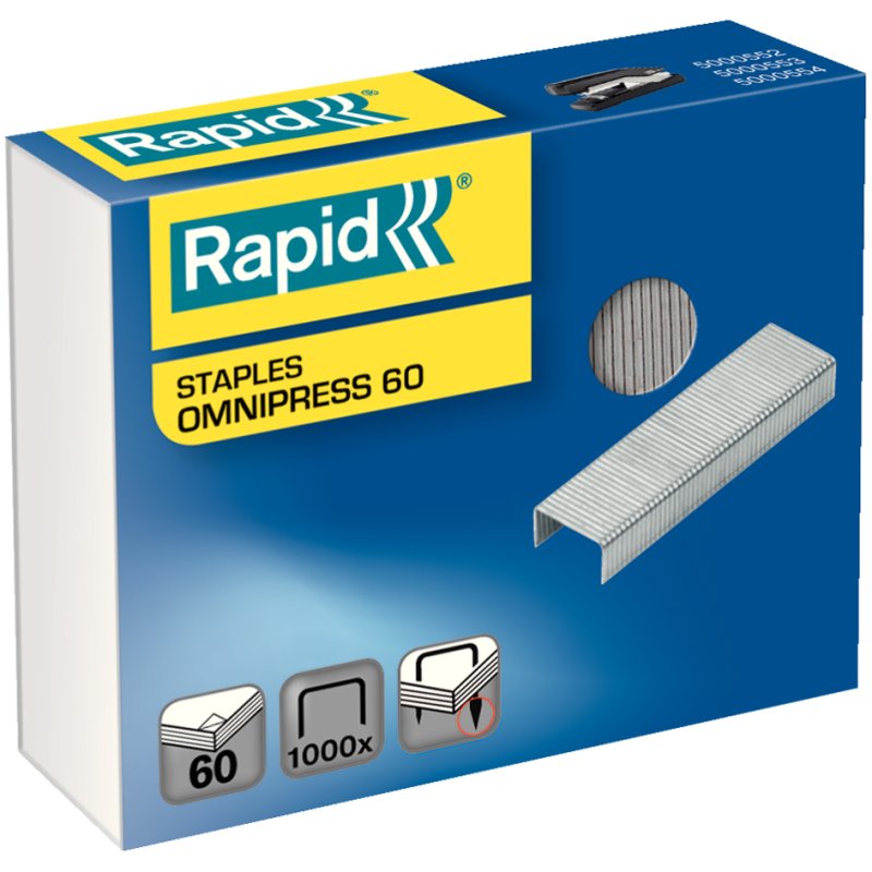 Agrafes Rapid Omnipress 60, galvanisées, 1.000 pièces