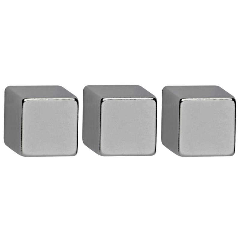 MAUL aimant cube néodyme, 7×7×7 mm, argenté, 10 pièces