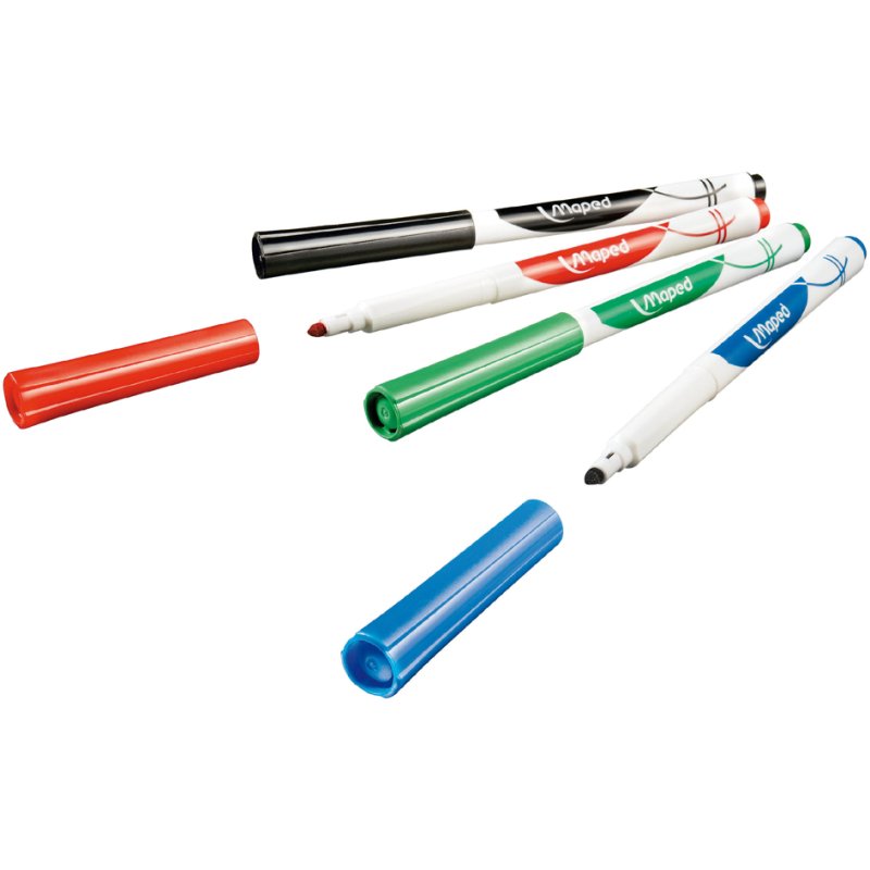 Maped Peps whiteboard markers, colour mix, 1.5 mm, 4 pieces