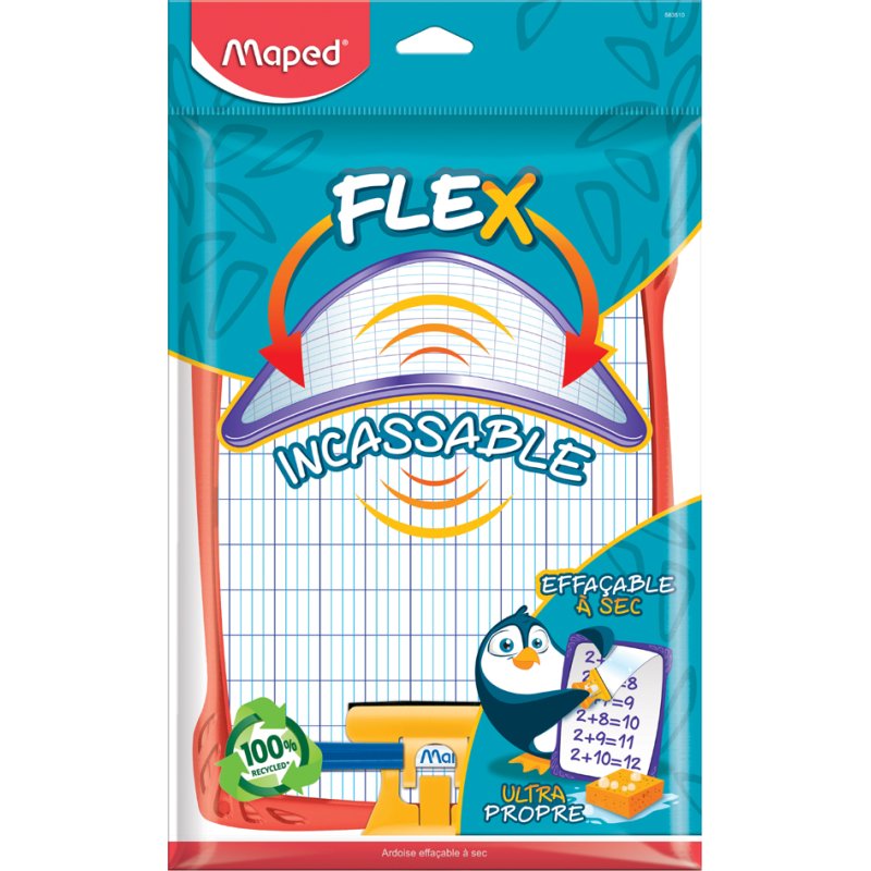 Maped tableau blanc FLEX, effaçable à sec, double face, 202×280 mm