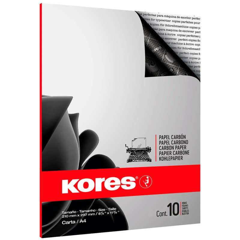 Kores carbonpapier A4, zwart, 10 vel