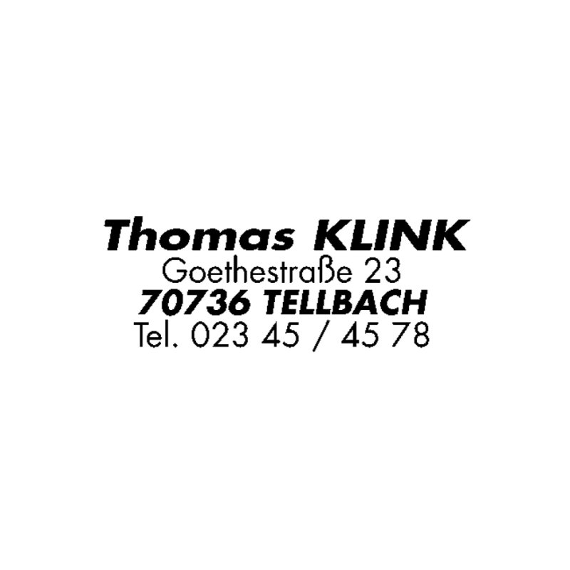 COLOP tampon texte Printer 20, auto-encreur, 14 × 38 mm, 4 lignes