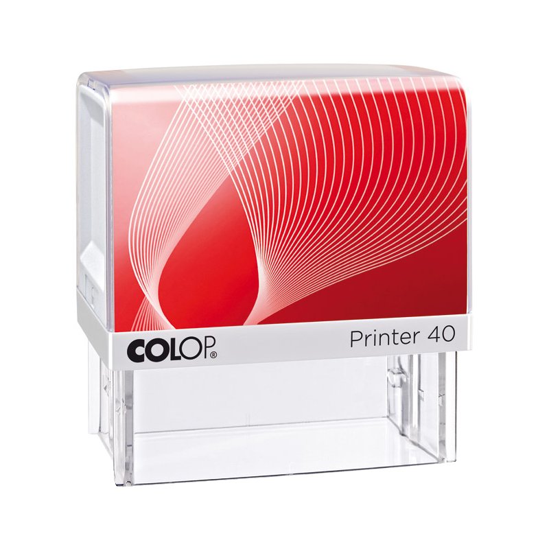 COLOP text stamp Printer 40, self-inking, 6 lines, 23 × 59 mm