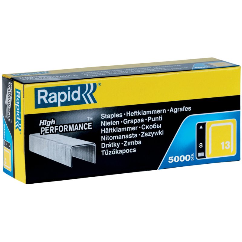 Rapid nietjes 13/8, verzinkt, 5000 stuks