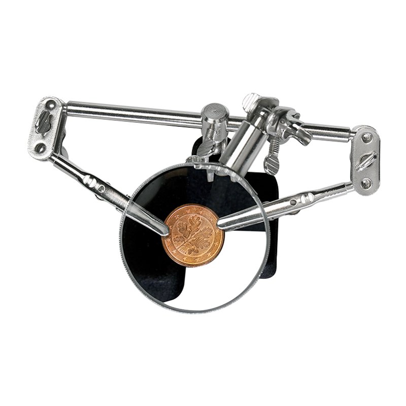 LogiLink 3rd helping hand mounting stand, with magnifying glass, 2 flexible clamps