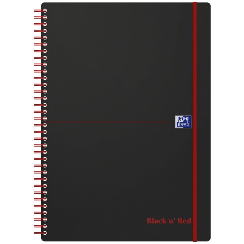 Oxford Cahier spiralé Black n Red, A5, ligné, 70 feuilles
