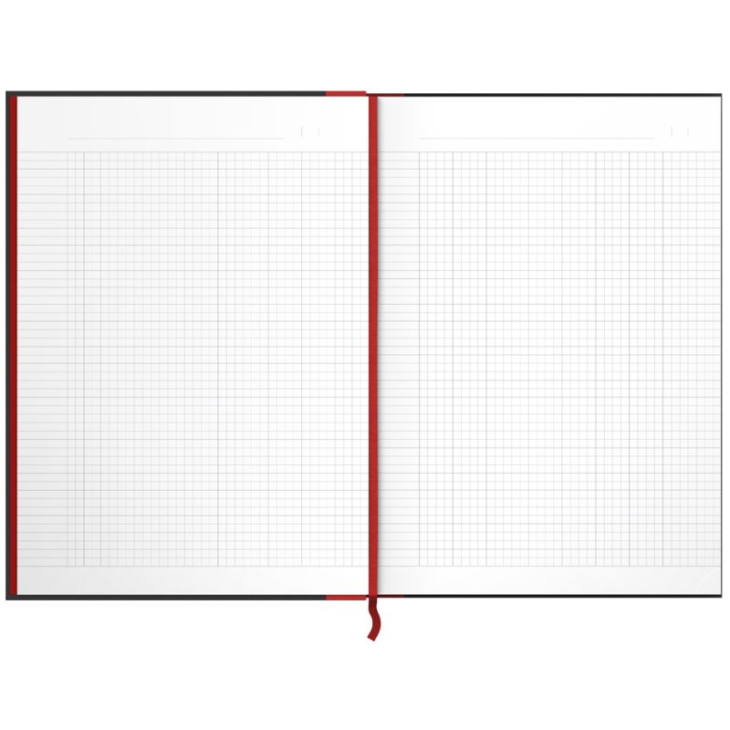 Oxford Black n' Red cahier A4, quadrillé, couverture rigide, 96 feuilles