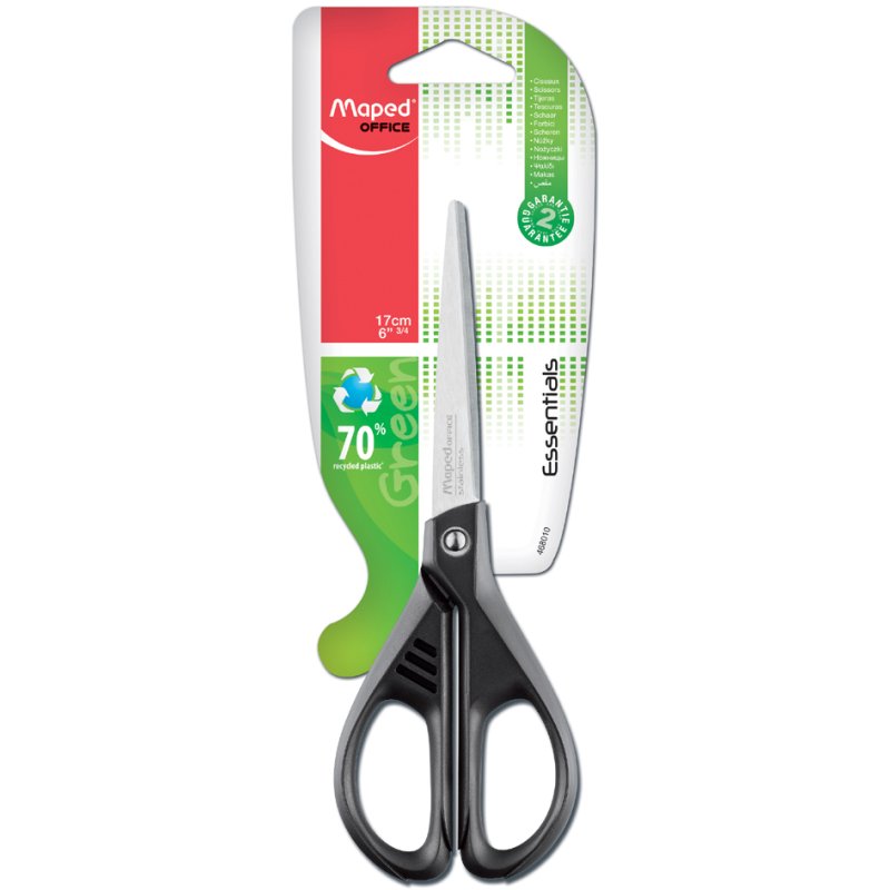 Maped ciseau Essentials Green, noir, 170 mm, symétrique