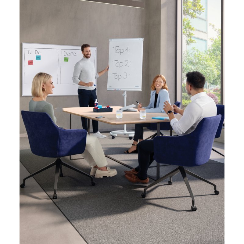 FRANKEN flipchart ECO Mobiel, 680×1.050 mm, lichtgrijs, kantelbaar