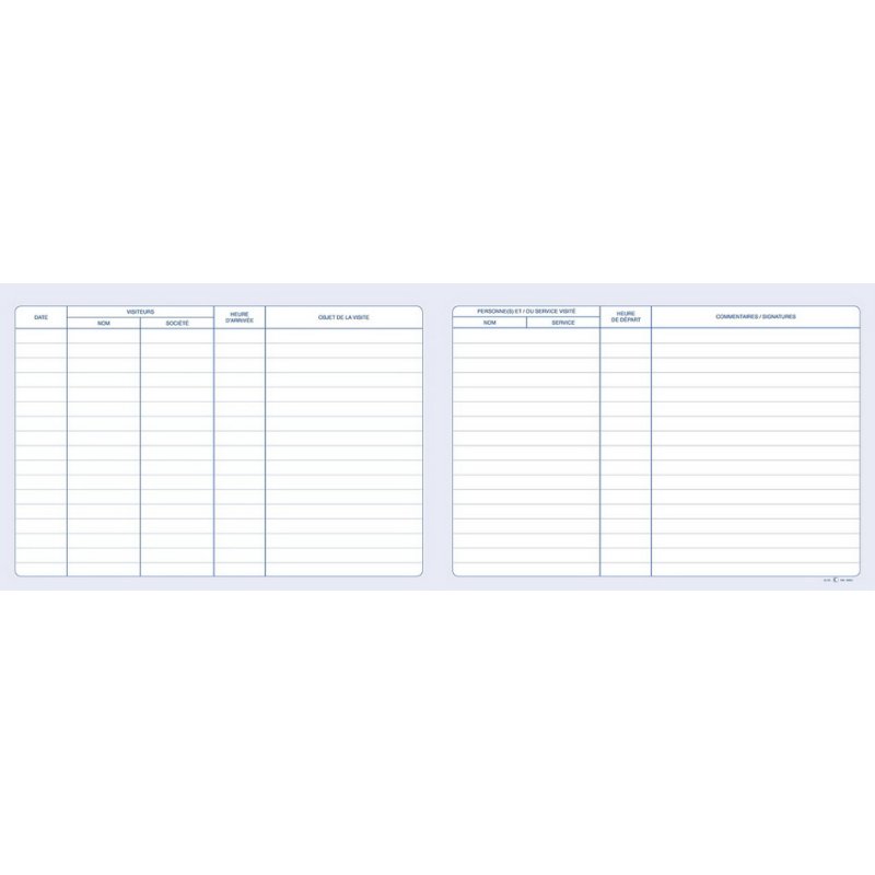 ELVE Registre de visiteurs A4, bleu, 96 pages