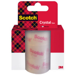 Scotch plakband Crystal Clear, 19 mm × 33 m, transparant