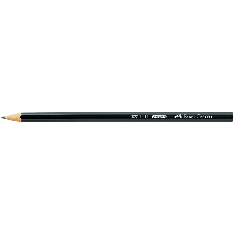 Faber-Castell crayon 1111, hexagonal, dureté HB, laqué noir