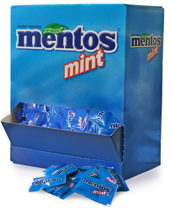 Mentos kauwsnoepjes Mints Duo, muntensmaak, displaydoos, 250 porties