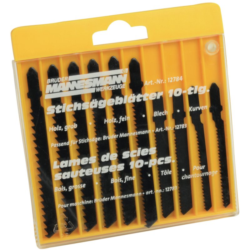 BRÜDER MANNESMANN lames de scie sauteuse, set 10 pièces, bois et métal