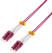 LogiLink Professional glasvezel patchkabel LC-Duplex, OM4, paars, 0,5 m