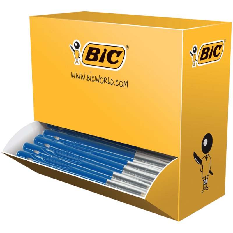 BIC drukbalpen M10 clic, blauw, 100 stuks