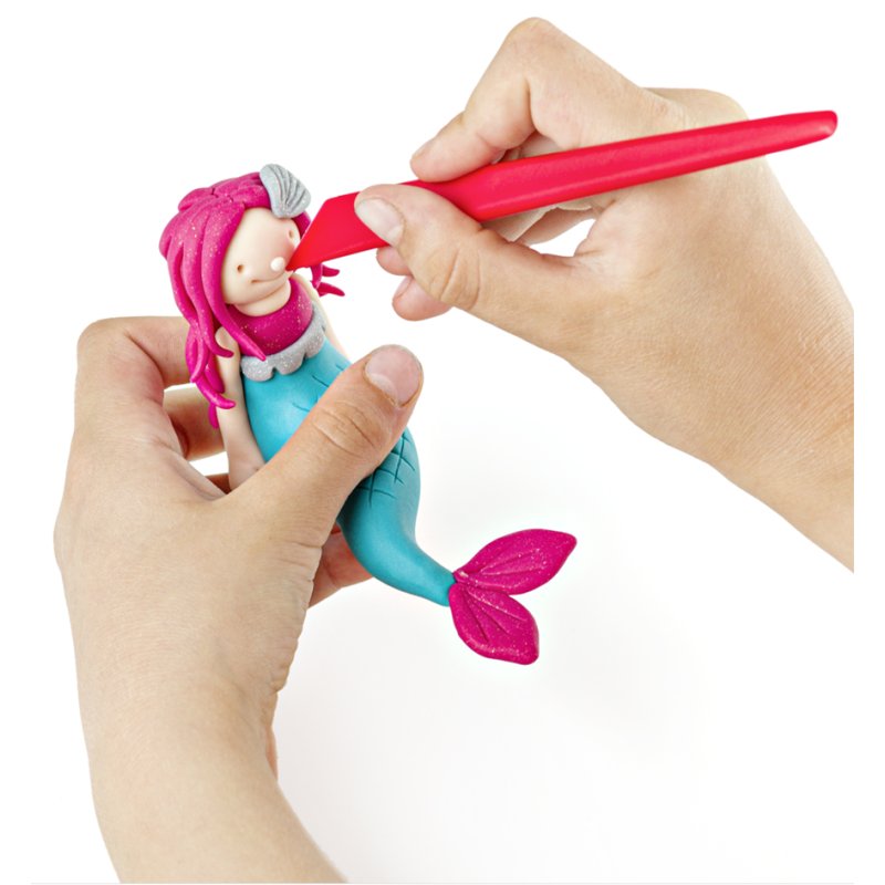 FIMO kids boetseerklei set zeemeermin en dolfijn, niveau 3, 4×42 g