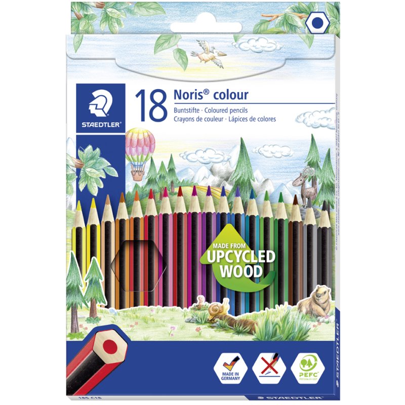 STAEDTLER Noris colour colouring pencils, hexagonal, 6 pieces