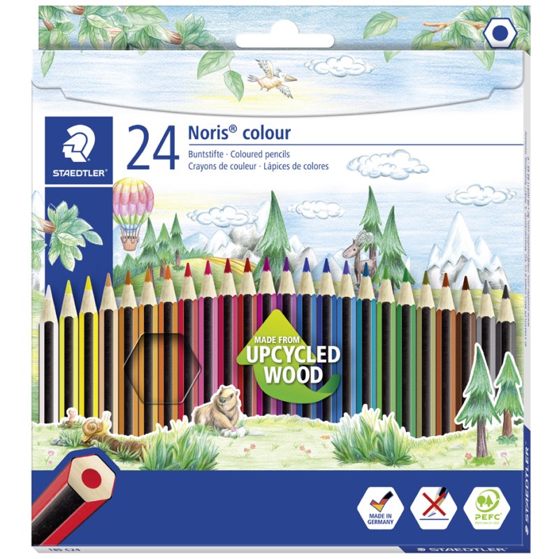 STAEDTLER Noris colour colouring pencils, hexagonal, 6 pieces