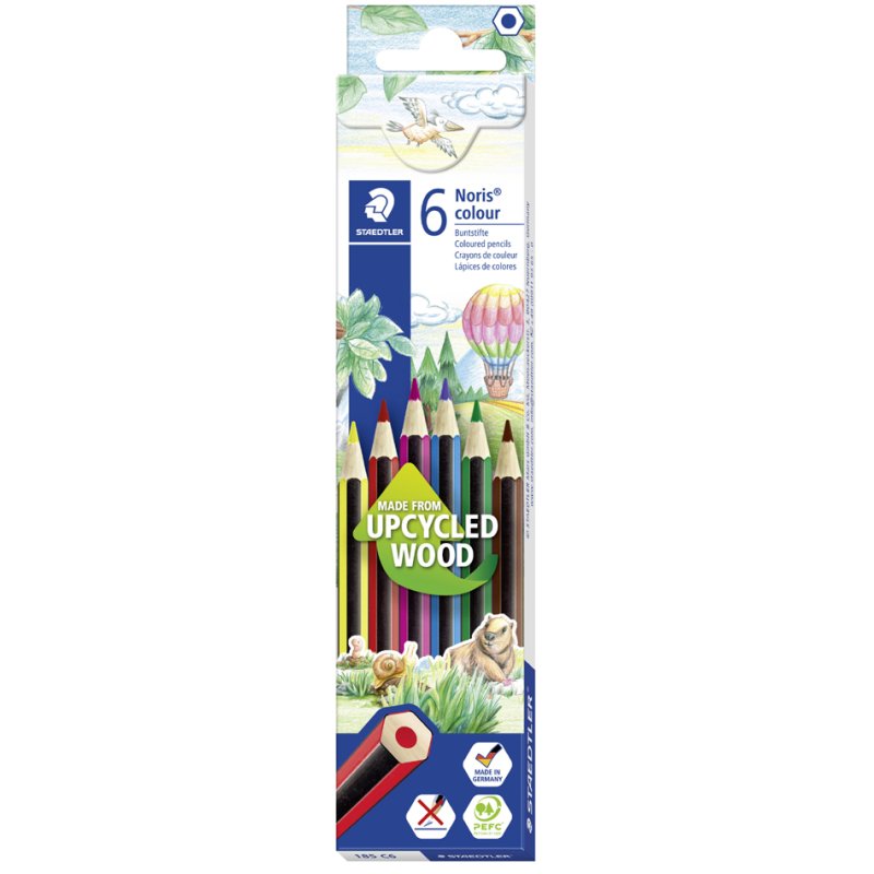 STAEDTLER Noris colour colouring pencils, hexagonal, 6 pieces