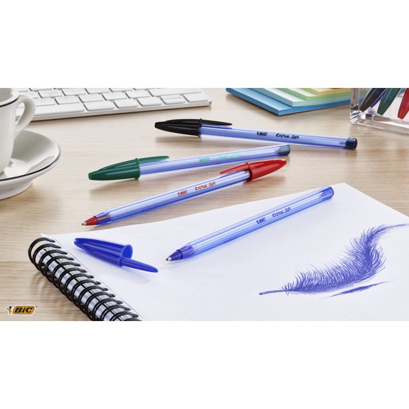 BIC stylo Cristal Soft, noir, 0,35 mm