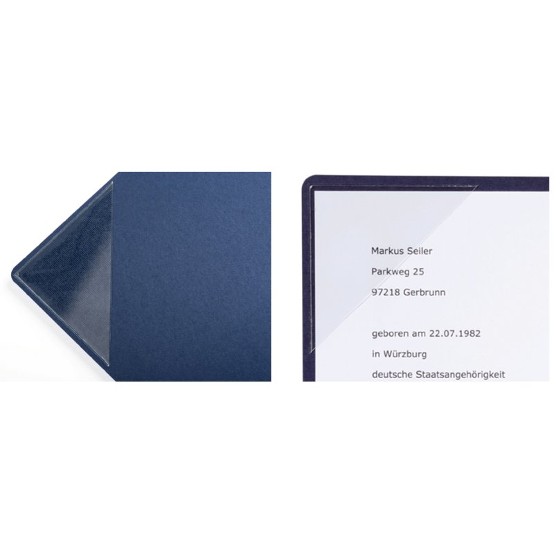 PAGNA Stream job application portfolio, dark blue, A4, 2-part