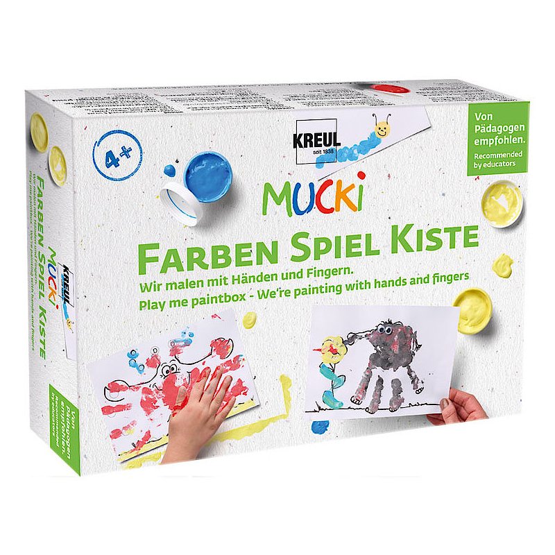KREUL Dikkerige finger paint, set of 5 × 50 ml, water-based