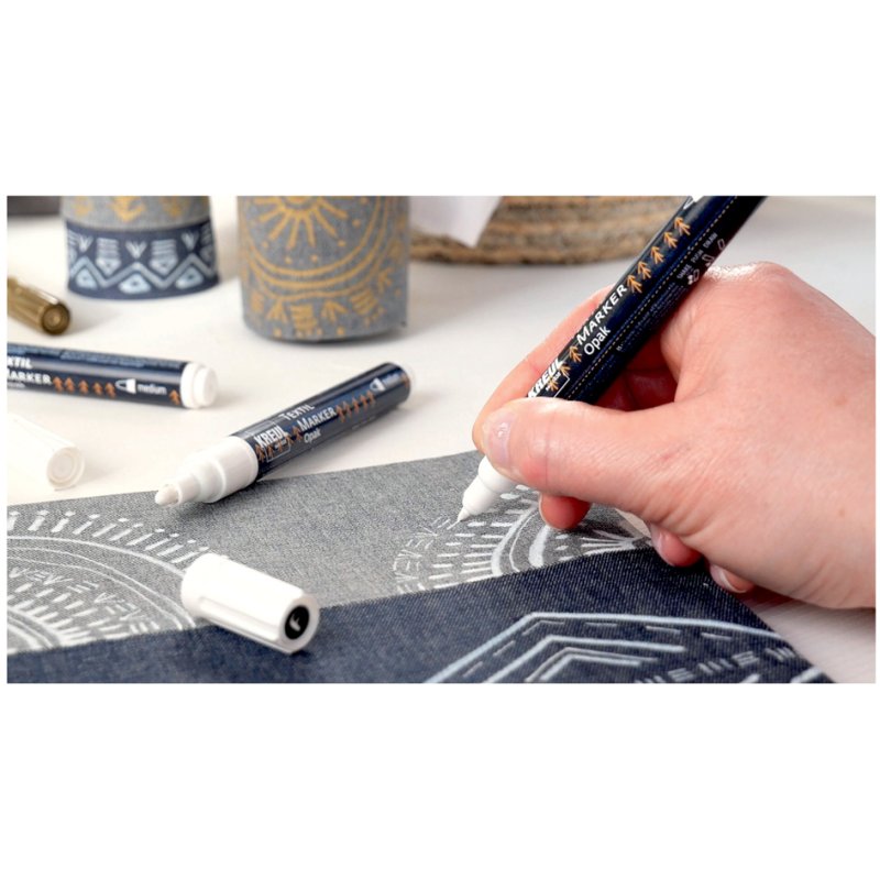 KREUL marqueur textile à pointe ronde, noir, 2,0-4,0 mm, base aqueuse