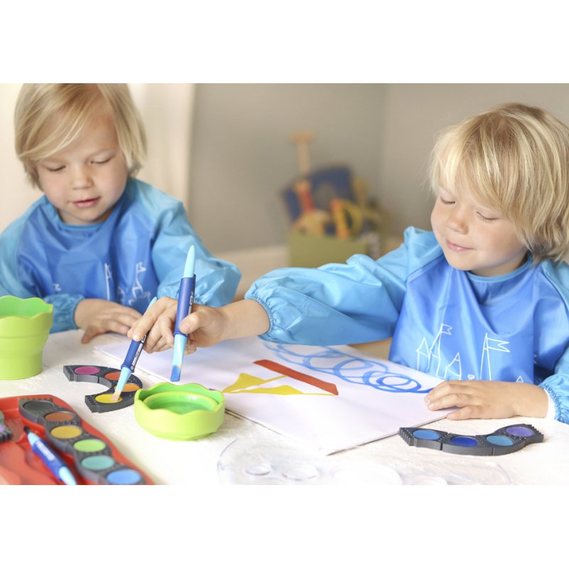 Faber-Castell tablier de peintre, bleu, taille unique, 100% polyester