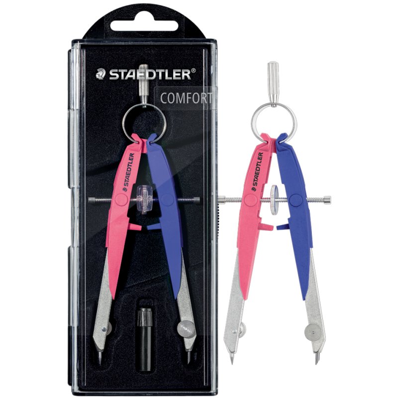 STAEDTLER compas de précision Mars Comfort Neon, rose/violet, 154 mm