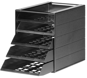 DURABLE caisson à tiroirs IDEALBOX BASIC 5 eco, 5 tiroirs, anthracite, format C4