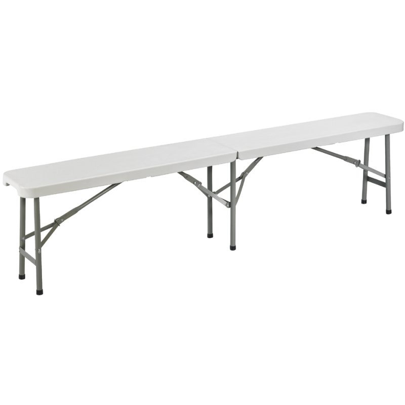 SODEMATUB banc pliant, gris clair, 182 cm, charge 200 kg