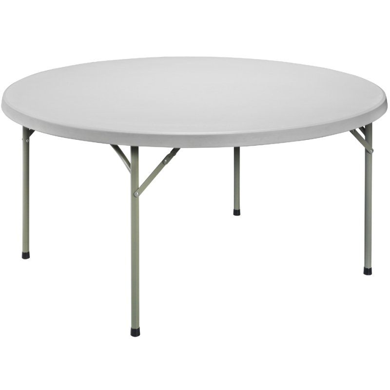 SODEMATUB table pliante ROND-152, ronde, gris clair, diamètre 152 cm