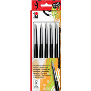 Marabu modelleerkwastenset, siliconenpunten, 5 stuks